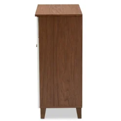 Kirkland's Home Entryway Furniture-Collier Two-Tone Drawer Shoe Storage Cabinet
