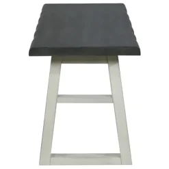 Kirkland's Home Benches & Ottomans-Collins And White Two-Tone Wood Bench