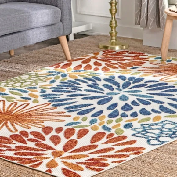 Kirkland's Home Outdoor Rugs-Color Burst Indoor/Outdoor Area Rug, 8X10
