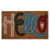 Kirkland's Home Doormats-Colorful Hello Coir Doormat