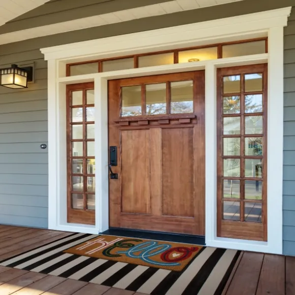 Kirkland's Home Doormats-Colorful Hello Coir Doormat