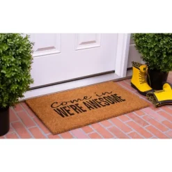 Kirkland's Home Doormats-Come In We'Re Awesome Coir Doormat