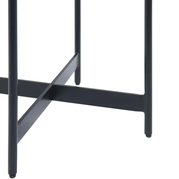 Kirkland's Home Accent & End Tables-Concrete Round Tray Top Side Table