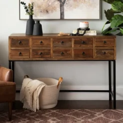 Kirkland's Home Console Tables-Console Table With Keeping Drawers