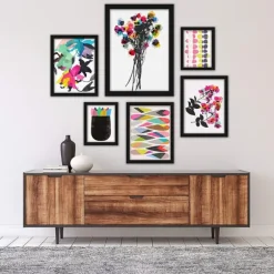 Kirkland's Home Framed Art-Contemporary Florals 6-Pc. Wall Art Set