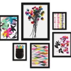 Kirkland's Home Framed Art-Contemporary Florals 6-Pc. Wall Art Set
