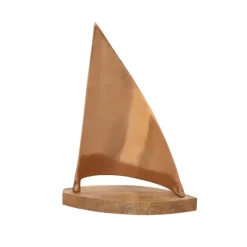 Kirkland's Home Statues & Figurines-Copper Mango Wood Sailboat