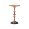 Kirkland's Home Accent & End Tables-Copper Plated Accent Table With Mango Wood Top