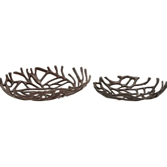 Kirkland's Home Decorative Trays-Coral Reef Oval Trays, Set Of 2
