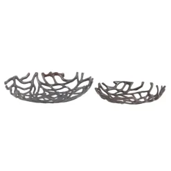 Kirkland's Home Decorative Trays-Coral Reef Oval Trays, Set Of 2