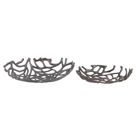 Kirkland's Home Decorative Trays-Coral Reef Oval Trays, Set Of 2