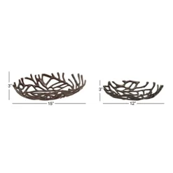 Kirkland's Home Decorative Trays-Coral Reef Oval Trays, Set Of 2