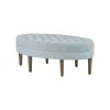 Kirkland's Home Benches & Ottomans-Cory Tufted Dusty Linen Ottoman