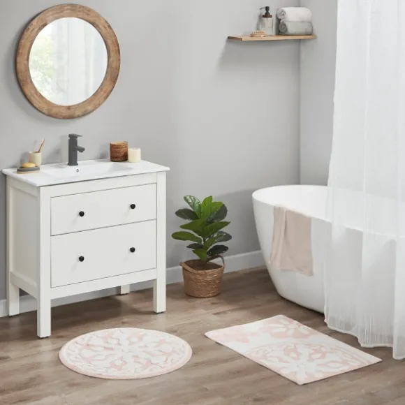 Kirkland's Home Bathroom Rugs-Cotton Tufted Medallion Bath Mat, 25 In.