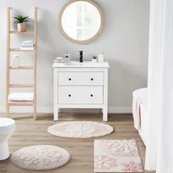 Kirkland's Home Bathroom Rugs-Cotton Tufted Medallion Bath Mat, 25 In.