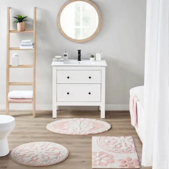 Kirkland's Home Bathroom Rugs-Cotton Tufted Medallion Bath Mat, 25 In.