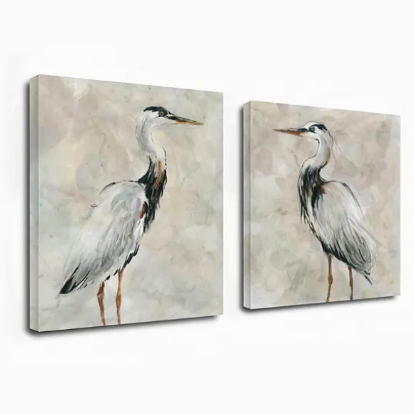 Kirkland's Home Canvas Art-Crane At Dusk Giclee Canvas Art Prints, Set Of 2