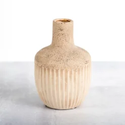 Kirkland's Home Vases-Cream Acorn Ceramic Vase, 8 In.