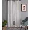 Kirkland's Home Curtains & Drapes-Cream Box Pleated Single Curtain Panel, 84 In.