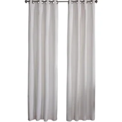 Kirkland's Home Curtains & Drapes-Cream Box Pleated Single Curtain Panel, 84 In.