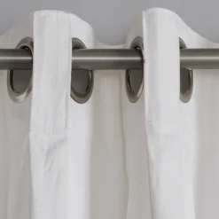 Kirkland's Home Curtains & Drapes-Cream Box Pleated Single Curtain Panel, 84 In.