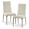Kirkland's Home Dining Chairs-Cream Bronze Metal Base Dining Chairs, Set Of 2