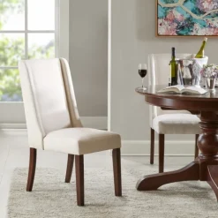 Kirkland's Home Dining Chairs-Cream Parson Dining Chairs, Set Of 2