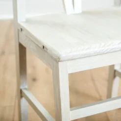 Kirkland's Home Dining Chairs-Cream Reclaimed Wood Daisy Valetta Dining Chair