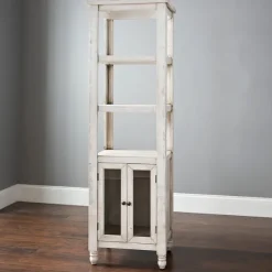 Kirkland's Home Entryway Furniture-Cream Savannah Bookshelf