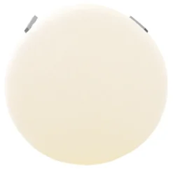 Kirkland's Home Benches & Ottomans-Cream Sherpa Upholstered Metal Ottoman