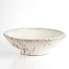 Kirkland's Home Decorative Bowls & Jars-Cream Textured Terracotta Decorative Bowl