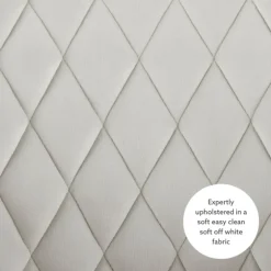 Kirkland's Home Office Furniture-Cream Upholstered Tufted Swivel Office Chair