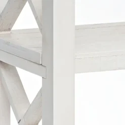 Kirkland's Home Accent & End Tables-Cream Wooden Plank Side Table