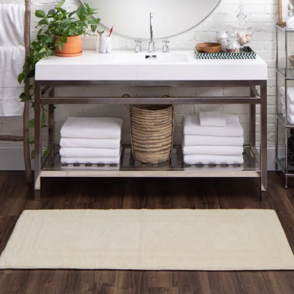 Kirkland's Home Bathroom Rugs-Creme Plush Reversible Cotton Bath Mat, 60 In.