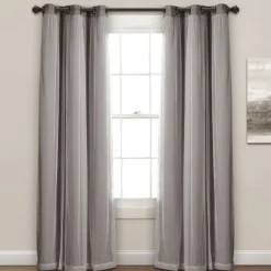 Kirkland's Home Curtains & Drapes-Curtain Panel Set With Overlay, 84 In.