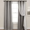 Kirkland's Home Curtains & Drapes-Curtain Panel Set With Overlay, 95 In.