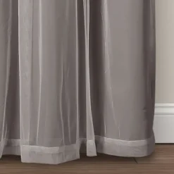 Kirkland's Home Curtains & Drapes-Curtain Panel Set With Overlay, 95 In.
