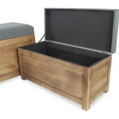 Kirkland's Home Benches & Ottomans-Cushioned Storage Benches, Set Of 2