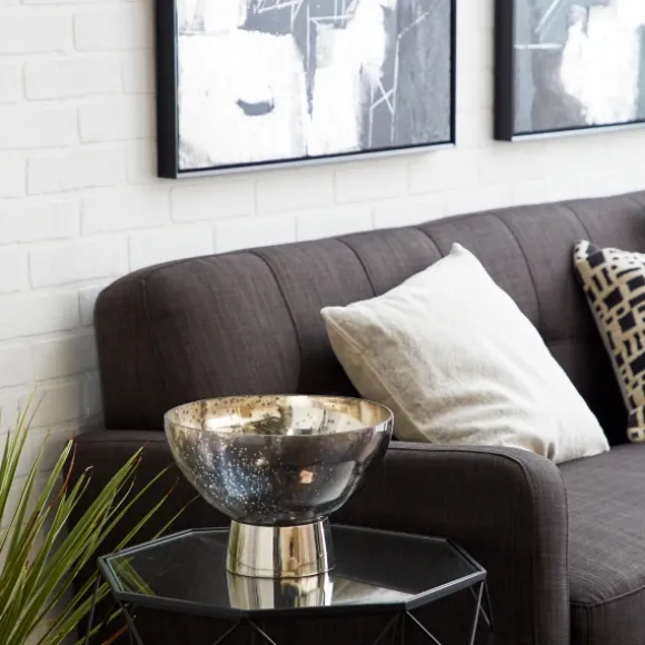 Kirkland's Home Decorative Bowls & Jars-Dark Gray Aluminum Decorative Bowl