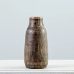 Kirkland's Home Vases-Dark Mango Wood Vase, 8 In.