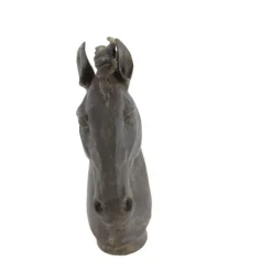 Kirkland's Home Statues & Figurines-Dark Polystone Horse Head Statue