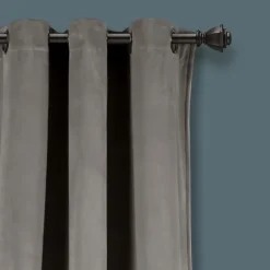 Kirkland's Home Curtains & Drapes-Dark Prima Velvet Curtain Panel Set, 108 In.