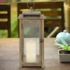 Kirkland's Home Lanterns-Dark Stain Distressed Lantern