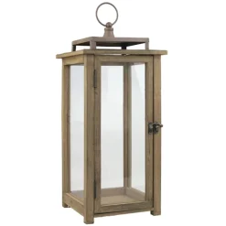 Kirkland's Home Lanterns-Dark Stain Distressed Lantern