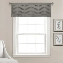 Kirkland's Home Curtains & Drapes-Dark Wave Pattern Valance
