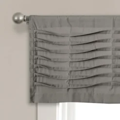 Kirkland's Home Curtains & Drapes-Dark Wave Pattern Valance