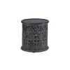 Kirkland's Home Accent & End Tables-Dark Wood Carved Detail Accent Table