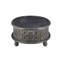Kirkland's Home Coffee Tables-Dark Wood Carved Medallion Coffee Table