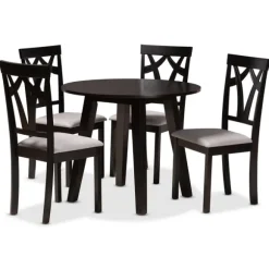 Kirkland's Home Dining Tables-Dark Wooden Splayed Base 5-Pc. Dining Set