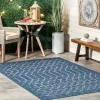 Kirkland's Home Outdoor Rugs-Davon Blue Moroccan Trellis Outdoor Rug, 8X10